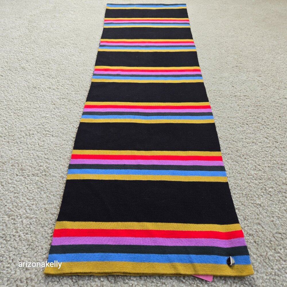 NWT Kate Spade Multi Stripe Wool Blend Scarf - Picture 4 of 12